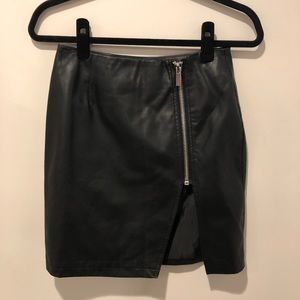 Tobi Faux Leather Skirt